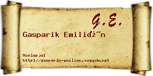 Gasparik Emilián névjegykártya